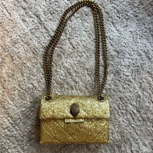 Kurt Geiger Gold Quilted Shoulder Bag